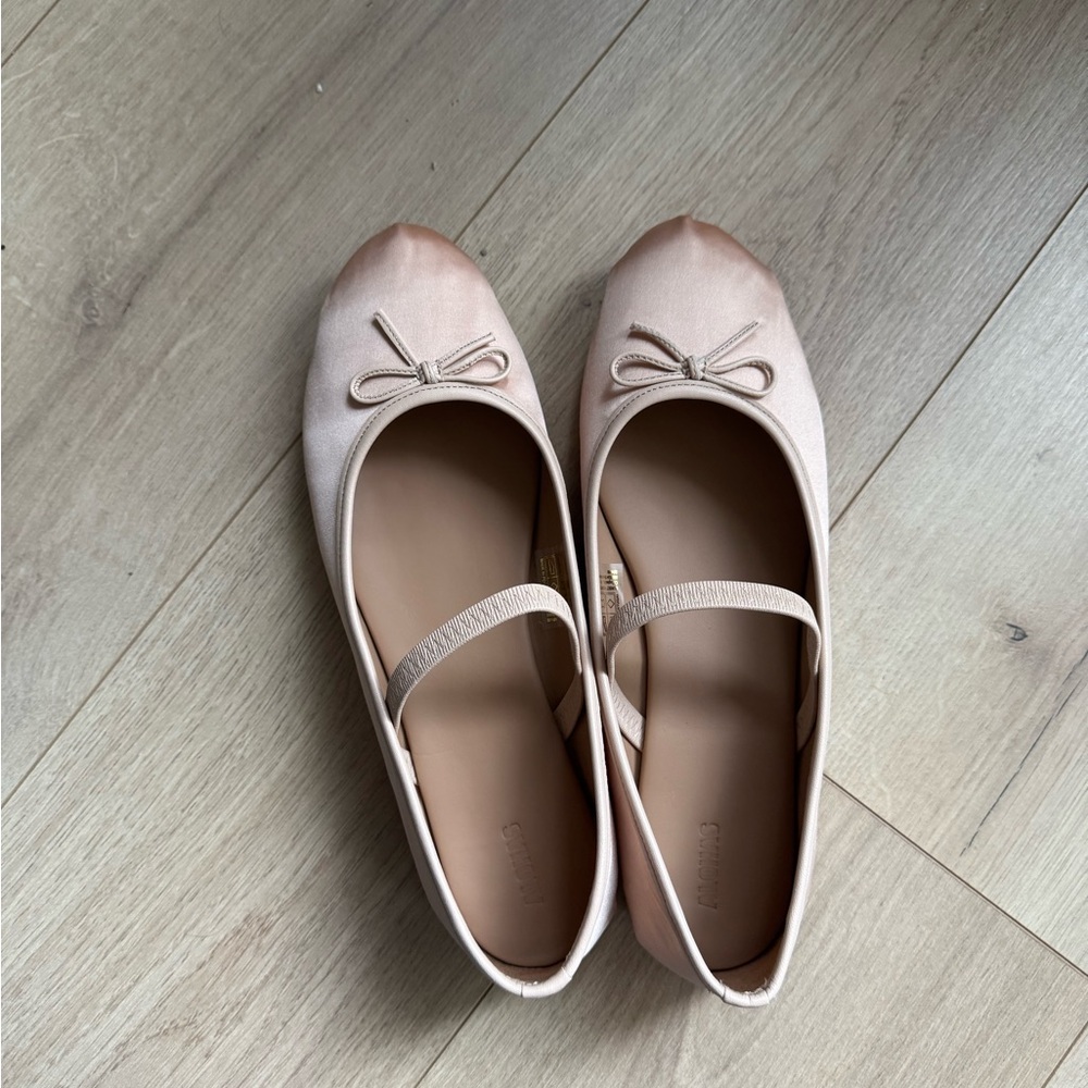Alohas Odette Pale Pink ballet flats (satin) size 41 (US 10)